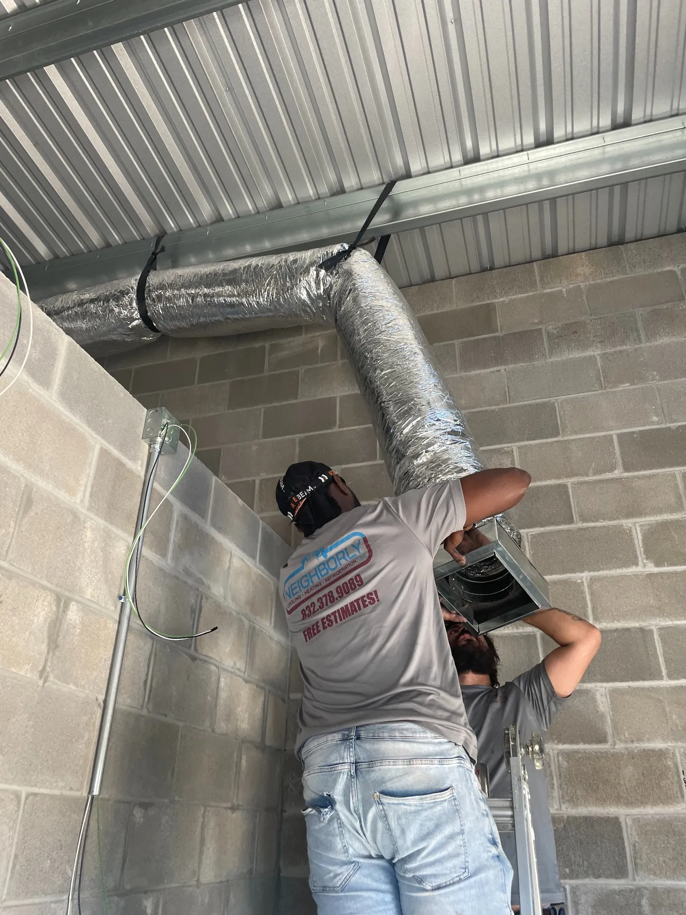 Commercial HVAC installation