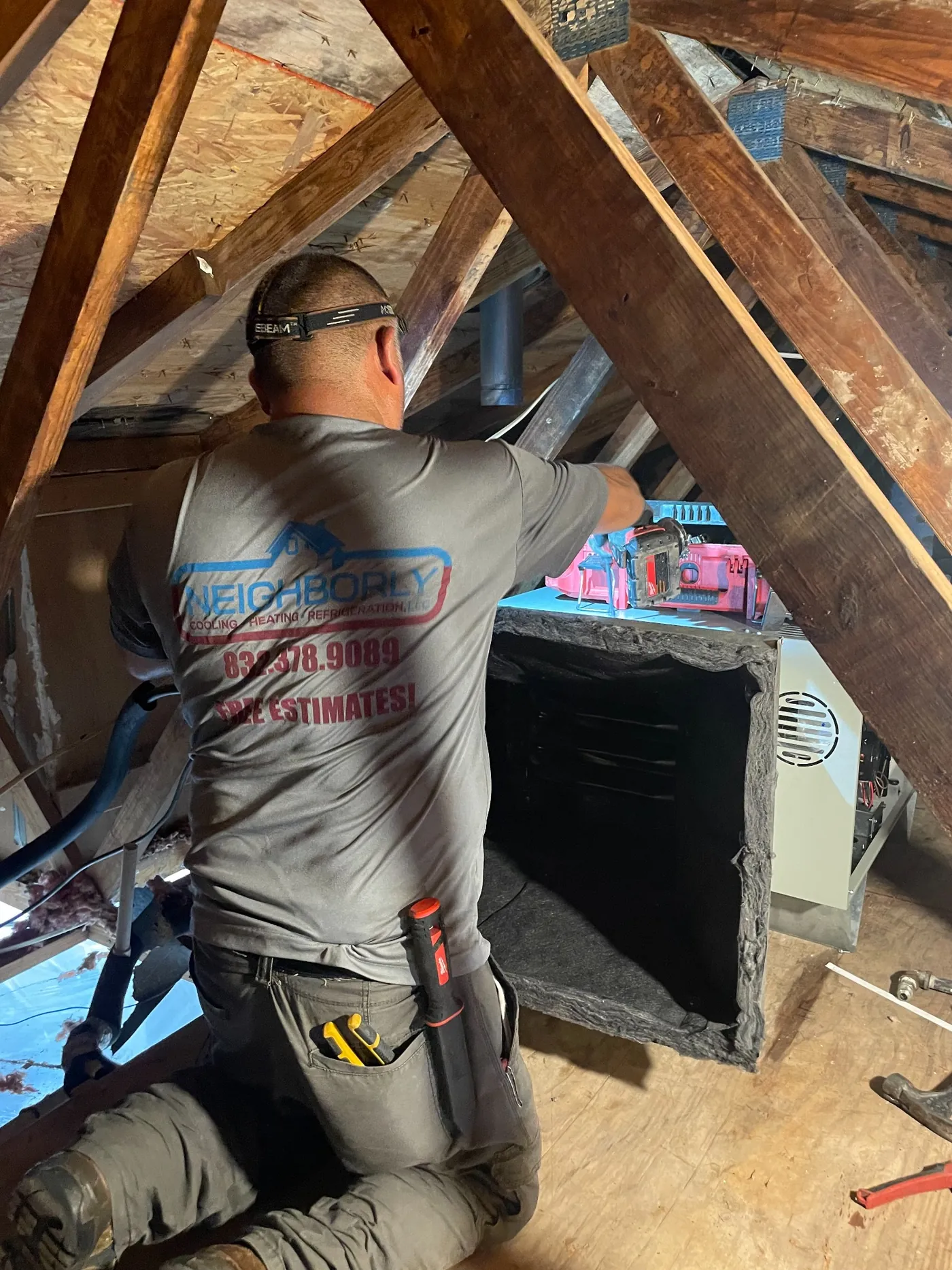 Attic ductwork installation